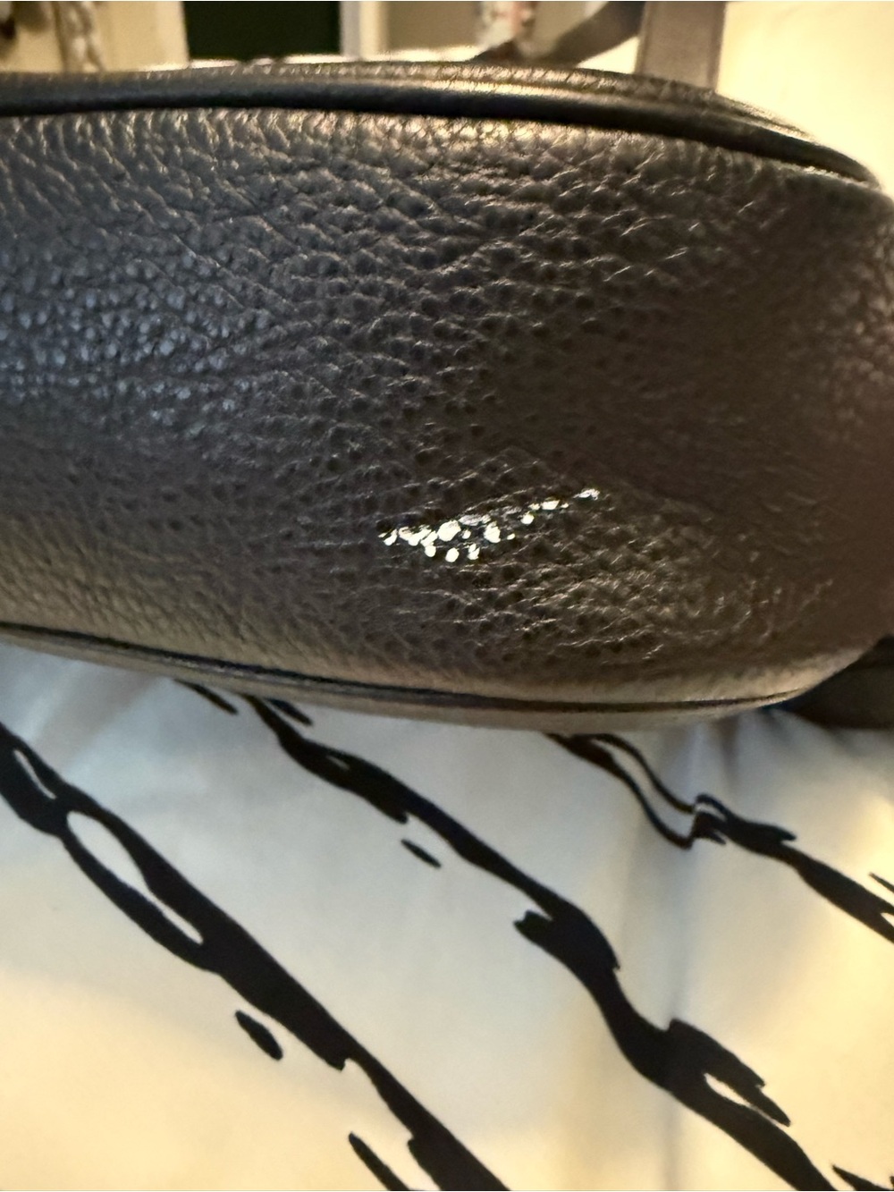 COACH Black Pebbled Leather Crossbody with Studded Strap - Picture 6 of 6